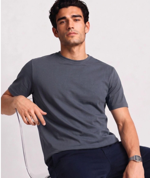 Van Heusen Men Cotton Crew Neck Regular Fit Short Sleeves Soft Breathable Lounge Tshirt