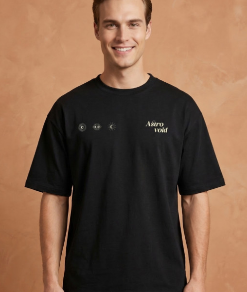 Men Printed Drop-Shoulder Sleeves T-shirt