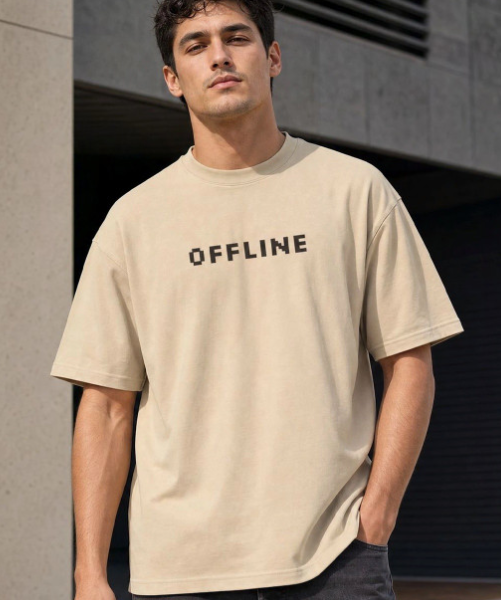 Men Printed Oversized Fit T-shirt