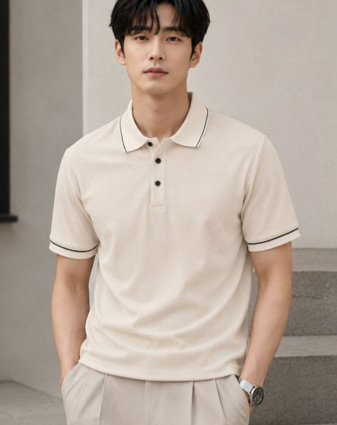 Men Polo Collar T-shirt