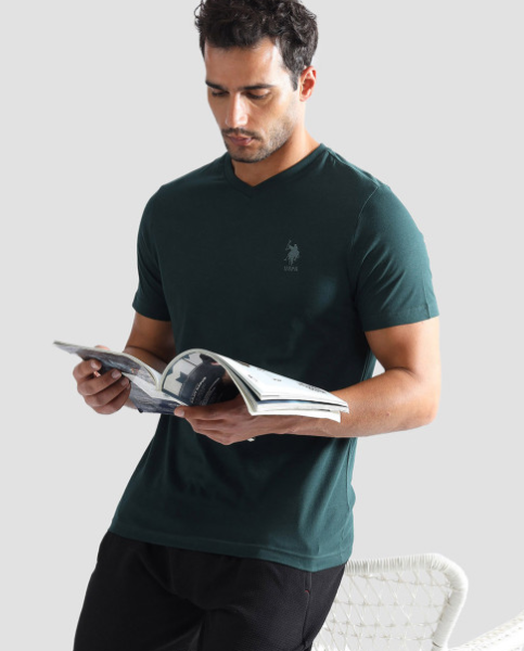 Pure Cotton V-Neck Lounge T-shirt