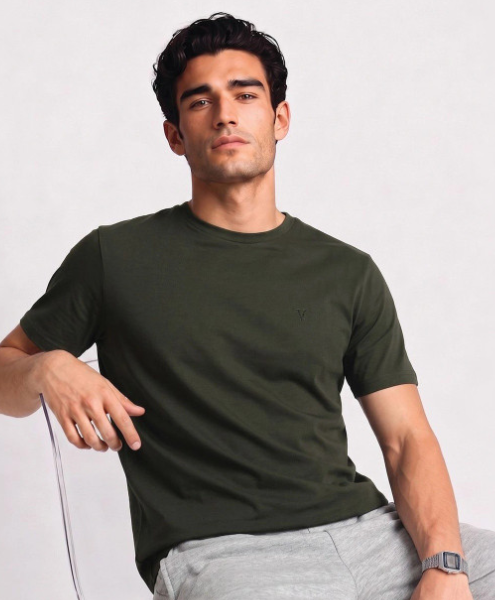 Crew Neck Regular Fit Short Sleeves Soft Breathable Lounge Tshirts