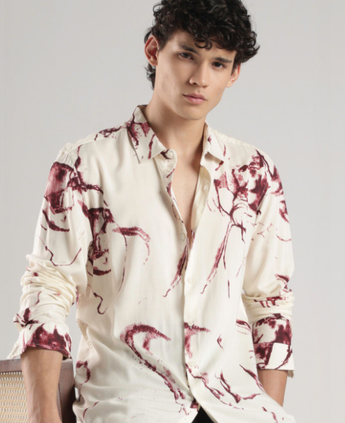 Men Slim Fit Printed Casual Shirt