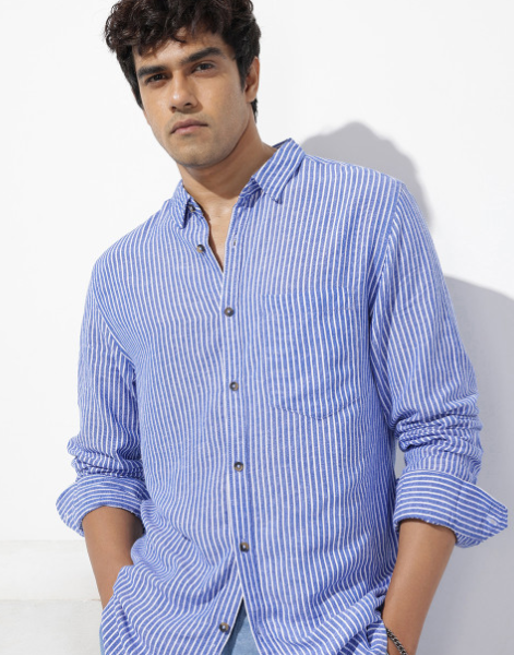 The Lifestyle Co. Men Striped Casual Shirt