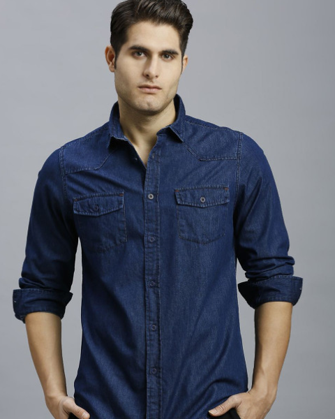 Men Slim Fit Opaque Casual Shirt