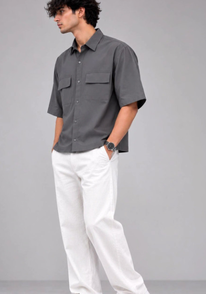 Men Premium Boxy Casual Shirt