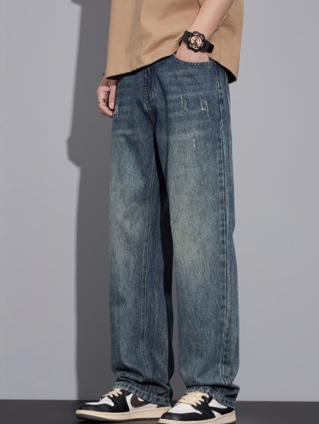 Men Regular Fit High-Rise Mildly Distressed Light Fade Stretchable Jeans