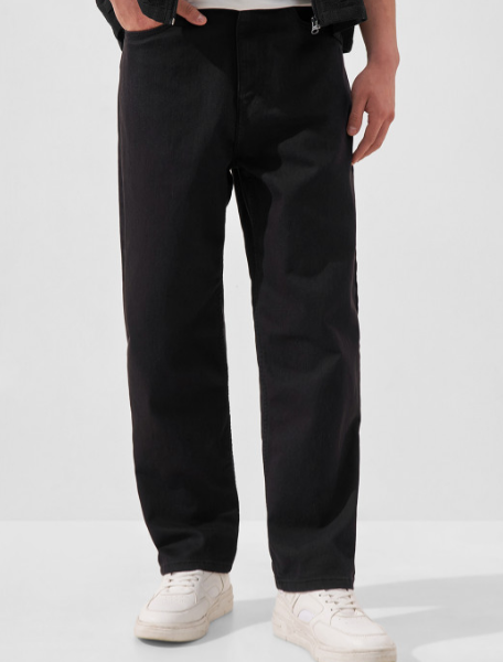 Men Loose Fit Mid-Rise Cotton Jeans