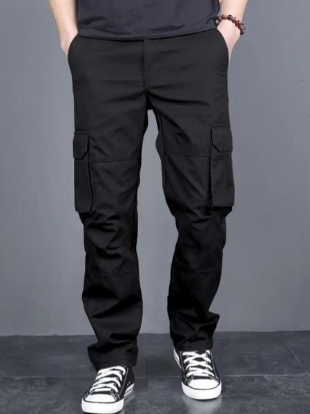 Men Classic Loose Fit Cargos Trousers