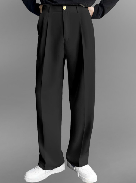 批注 2026-07-25 153706 Men Relaxed High-Rise Pleated Korean Pants - Image 1