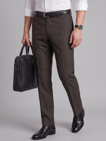Men Tapered Fit Woven Formal Trousers