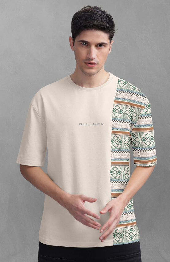 批注 2026-08-10 202944 Tribal Printed Oversized Cotton T-shirt - Image 1