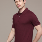 Men Solid Polo Collar T-shirt