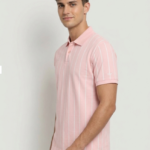 Striped Polo Collar Slim Fit T-shirt