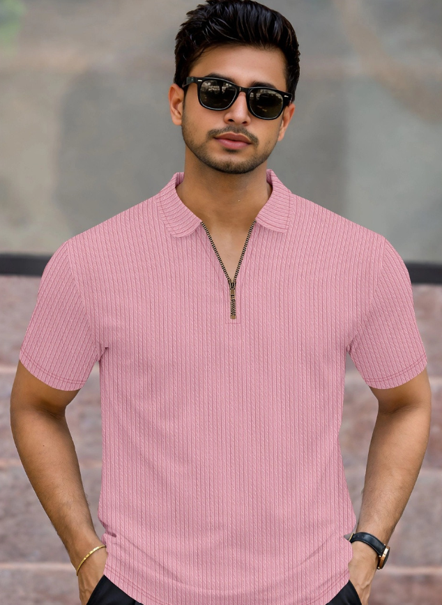 屏幕截图 2026-10-09 143708 Men Polo Collar T-shirt - Image 1