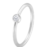 925 Sterling Silver Rhodium-Plated Zircon-Studded Queen Of Venus Finger Ring